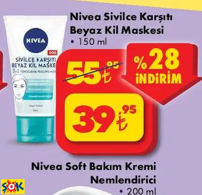 NİVEA SİVİLCE KARŞITI BEYAZ KİL MASKESİ NİVEA SİVİLCE KARŞITI BEYAZ KİL MASKESİ